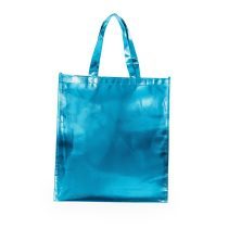 Brinde Sacola TNT Metalizado Personalizada - Cor Azul Claro Brinde Sacola TNT Metalizado Personalizada - Cor Azul Claro