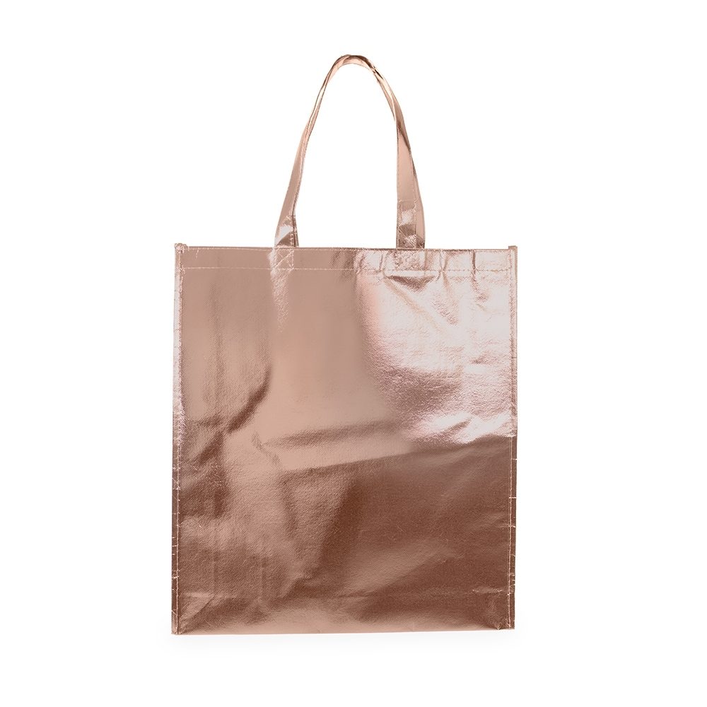 Brinde Sacola TNT Metalizado Personalizada - Cor Cobre Brinde Sacola TNT Metalizado Personalizada - Cor Cobre