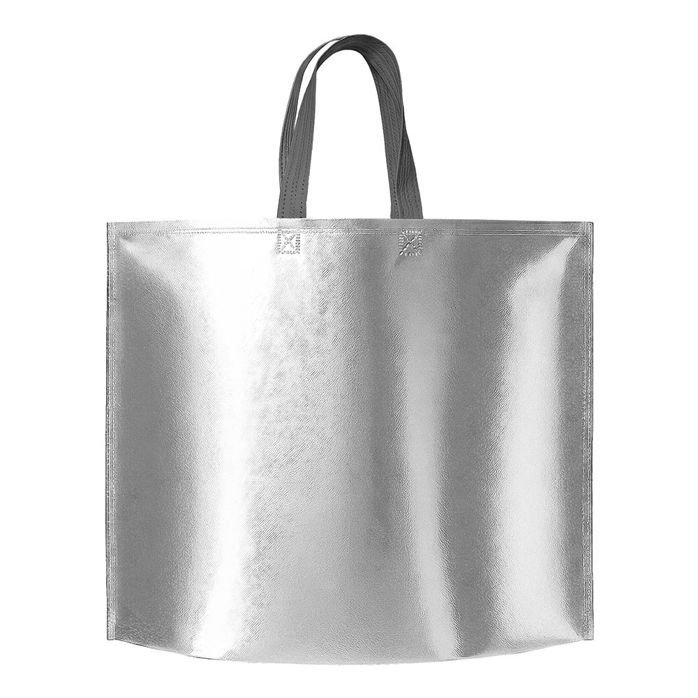 Brinde Sacola TNT Metalizado Personalizada - Cor Prata Brinde Sacola TNT Metalizado Personalizada - Cor Prata