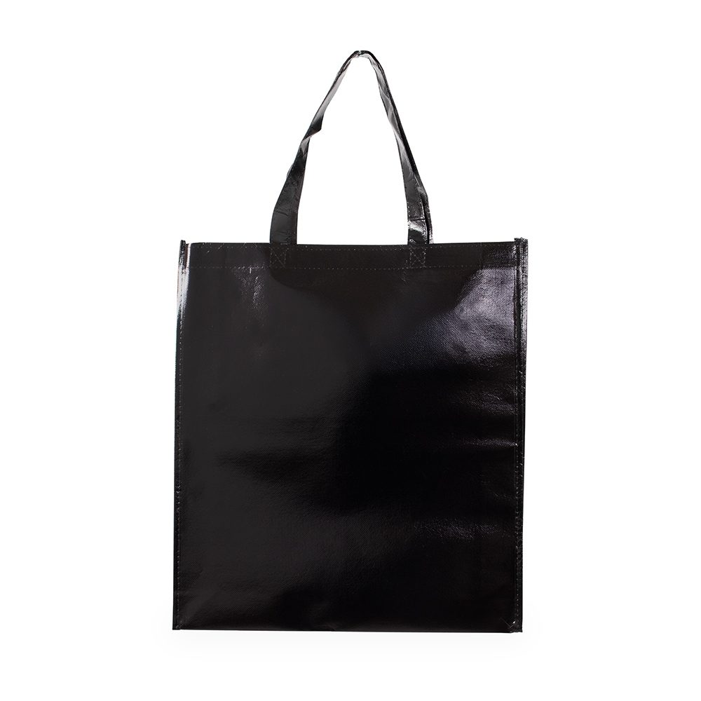 Brinde Sacola TNT Metalizado Personalizada - Cor Preto Brinde Sacola TNT Metalizado Personalizada - Cor Preto