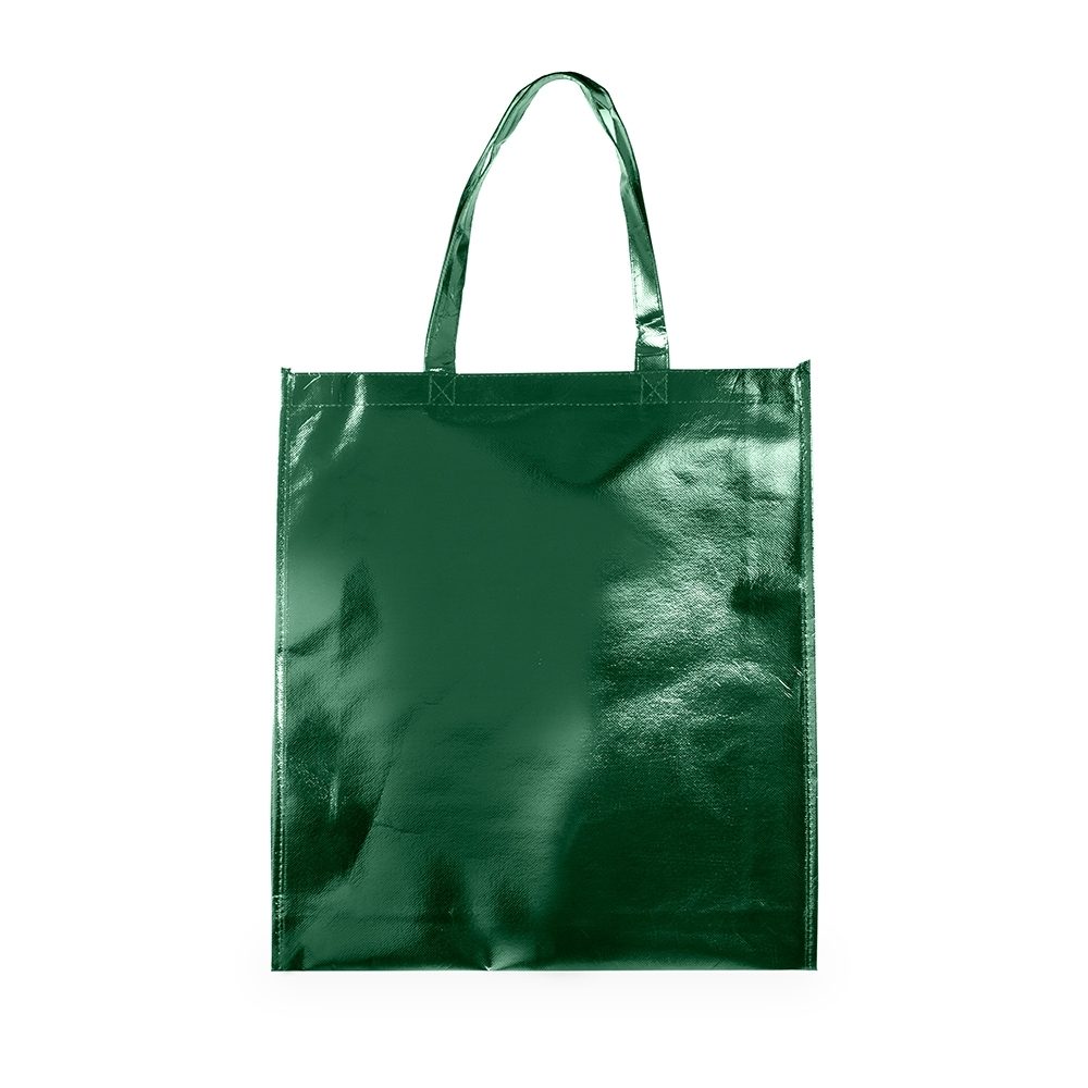 Brinde Sacola TNT Metalizado Personalizada - Cor Verde Brinde Sacola TNT Metalizado Personalizada - Cor Verde
