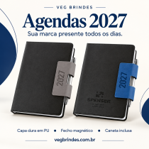 Brinde Agenda Diária 14x21cm Personalizada - Veg Brindes. Brinde Agenda Diária 14x21cm Personalizada - Veg Brindes.