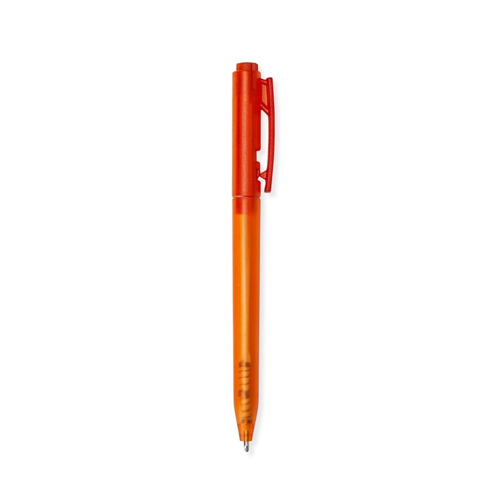 Brinde Caneta Plástica Personalizado - Cor Laranja Brinde Caneta Plástica Personalizado - Cor Laranja